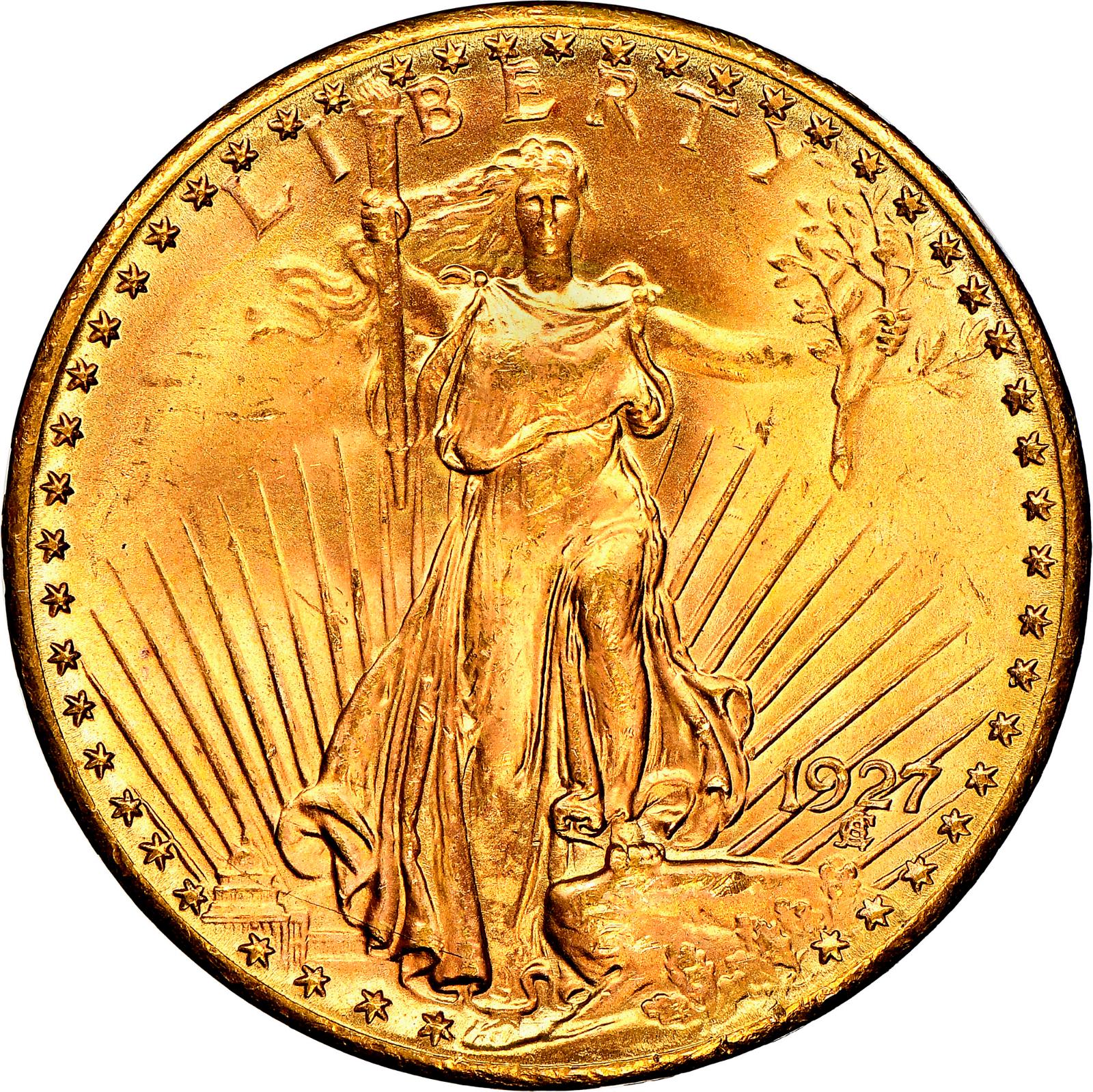 1927 D Coins Saint-Gaudens Gold Double Eagle