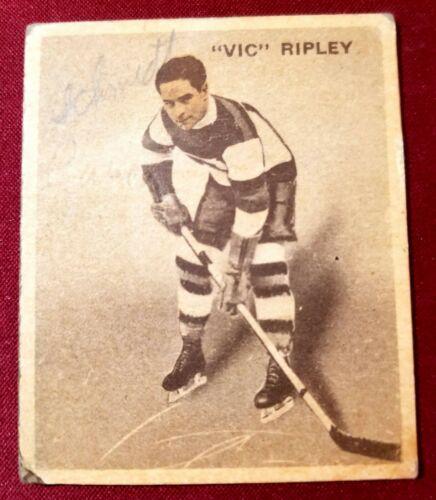 Vic Ripley #54 Hockey Cards 1933 World Wide Gum Ice Kings