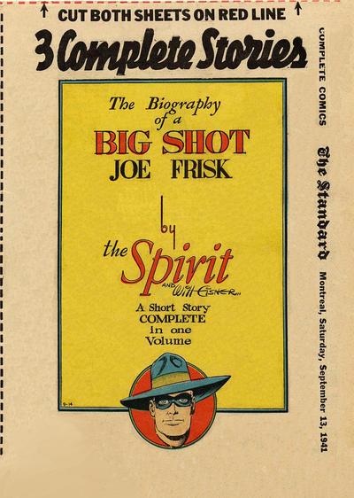 Spirit #9/14/1941 (1941) Comic Books Spirit