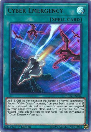 Cyber Emergency DUOV-EN092 YuGiOh Duel Overload