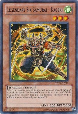 Legendary Six Samurai - Kageki STOR-EN022 YuGiOh Storm of Ragnarok