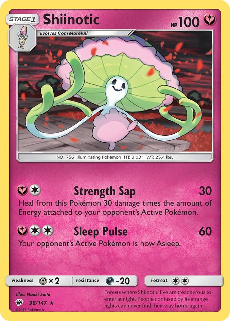 Shiinotic #98 Pokemon Burning Shadows