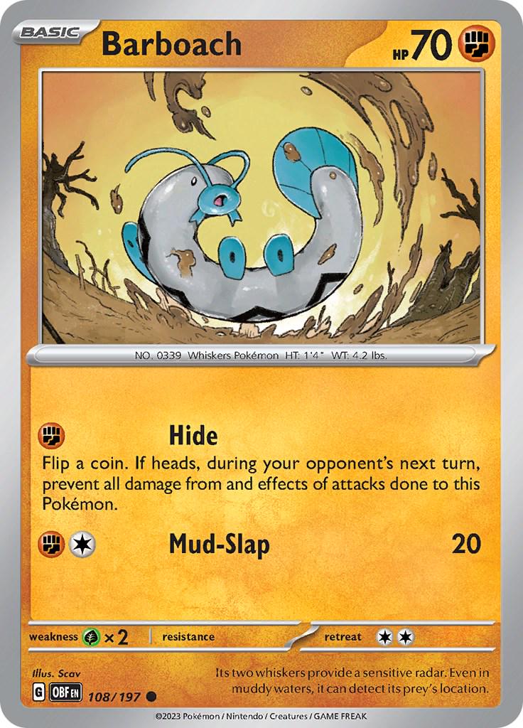 Barboach #108 Pokemon Obsidian Flames