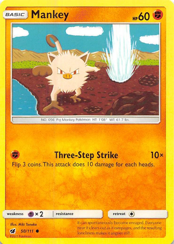 Mankey #50 Pokemon Crimson Invasion