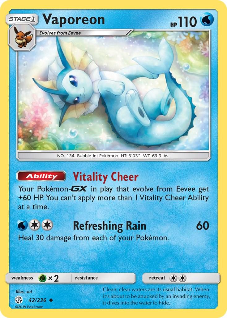 Vaporeon #42 Pokemon Cosmic Eclipse