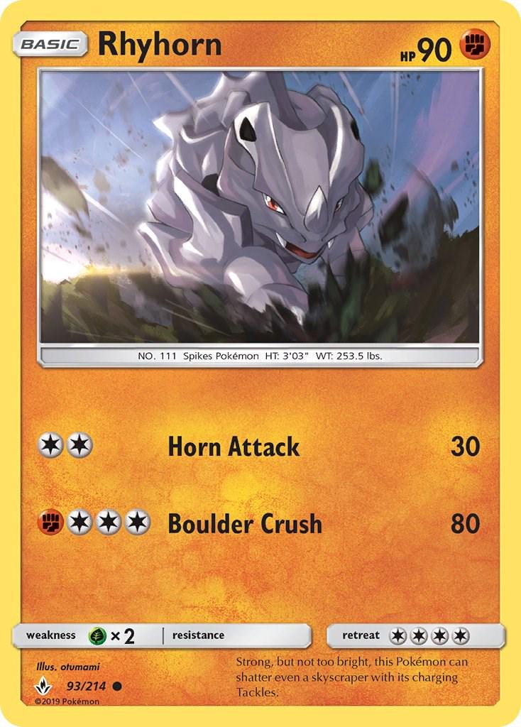Rhyhorn #93 Pokemon Unbroken Bonds