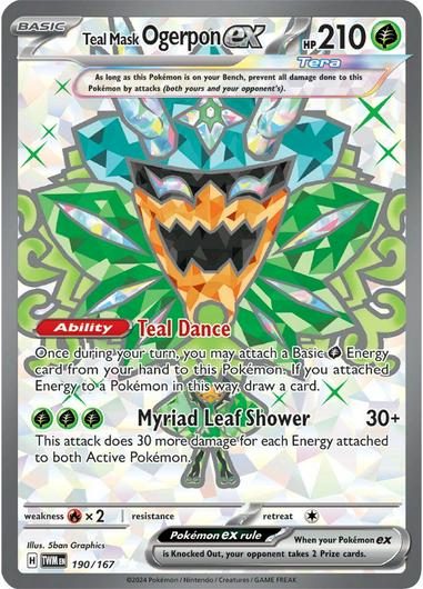 Teal Mask Ogerpon ex #190 Cover Art