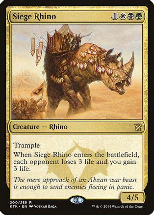 Siege Rhino Magic Khans of Tarkir
