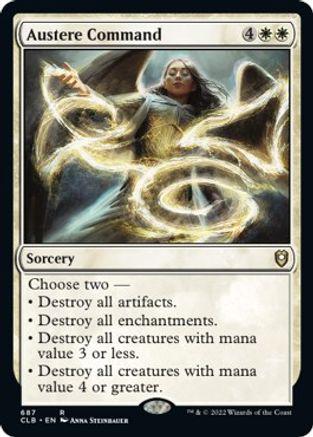 Austere Command #687 Magic Commander Legends: Battle for Baldur's Gate