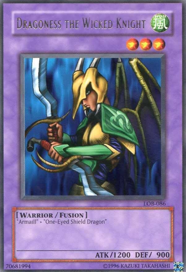 Dragoness the Wicked Knight LOB-086 YuGiOh Legend of Blue Eyes White Dragon
