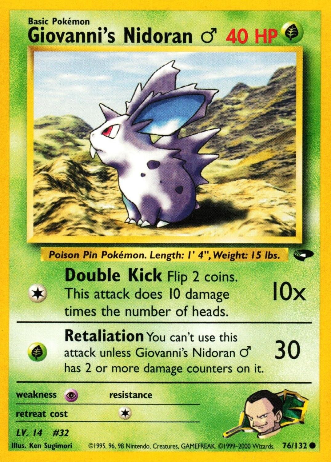 Giovanni's Nidoran #76 Pokemon Gym Challenge