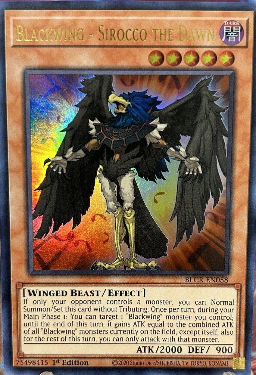 Blackwing - Sirocco the Dawn BLCR-EN058 YuGiOh Battles of Legend: Crystal Revenge