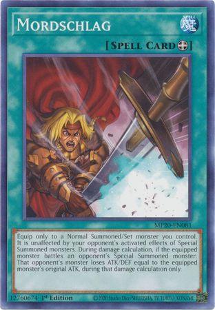 Mordschlag MP20-EN081 YuGiOh 2020 Tin of Lost Memories Mega Pack