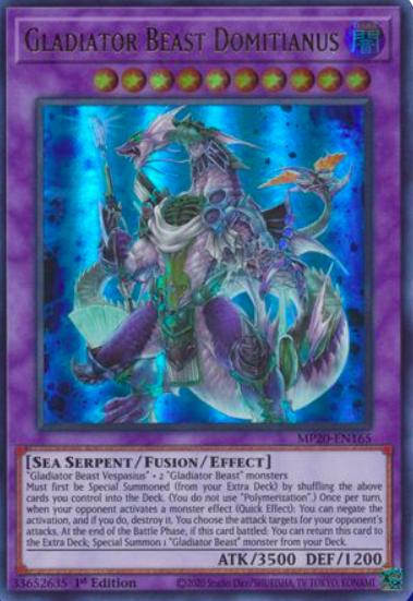 Gladiator Beast Domitianus MP20-EN165 YuGiOh 2020 Tin of Lost Memories Mega Pack