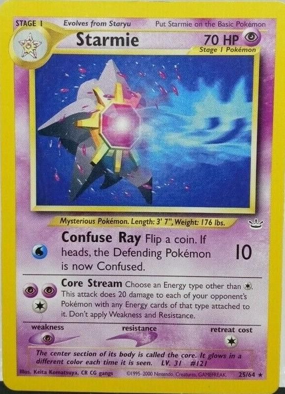 Starmie #25 Pokemon Neo Revelation