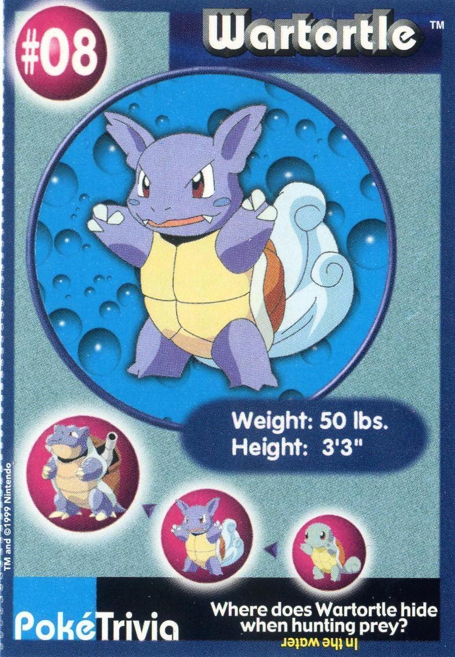 Wartortle #8 Pokemon Burger King