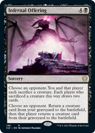 Infernal Offering Magic Commander 2021
