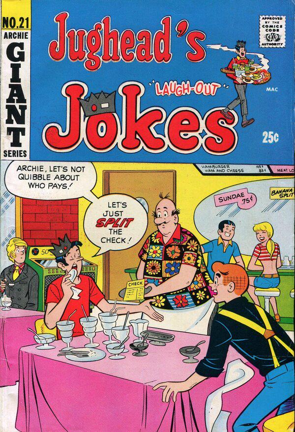 Jughead's Jokes #21 (1970) Comic Books Jughead's Jokes