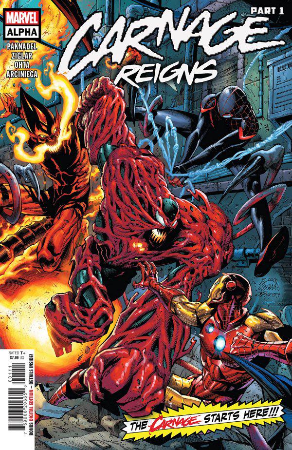 Carnage Reigns: Alpha #1 (2023) Comic Books Carnage Reigns: Alpha