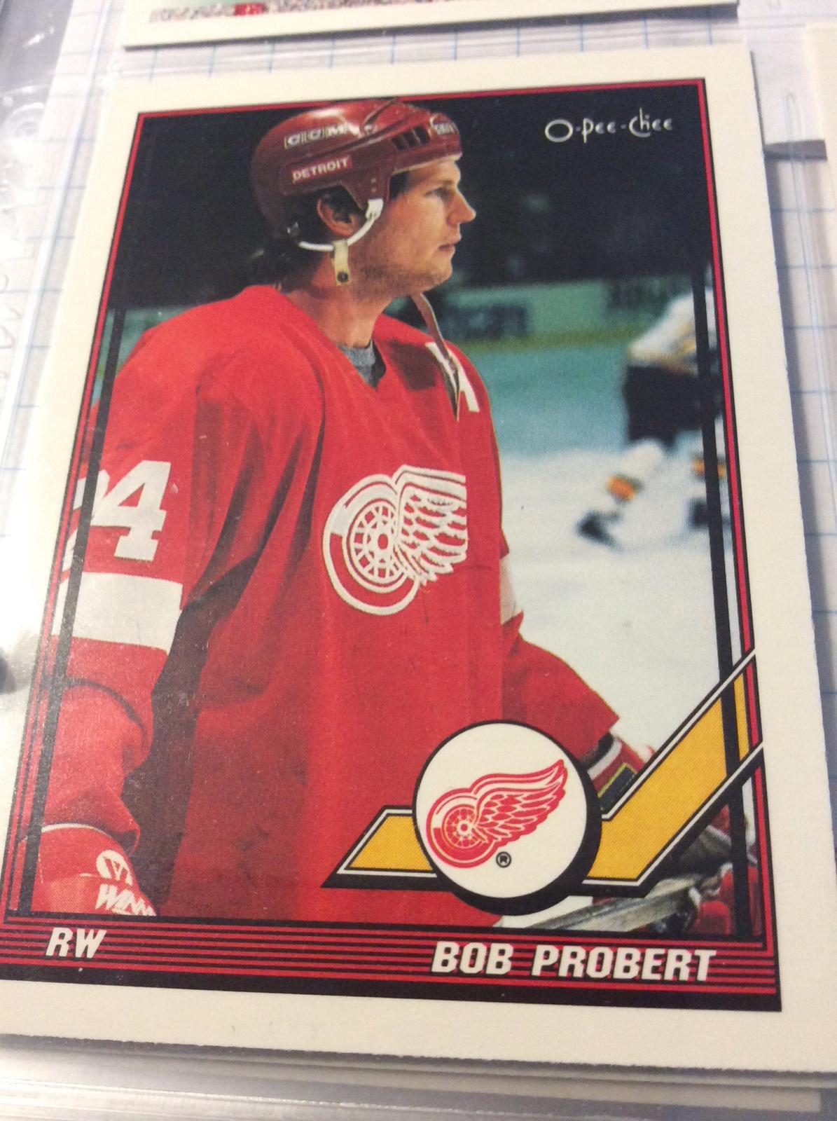 Bob Probert #198 Hockey Cards 1991 O-Pee-Chee