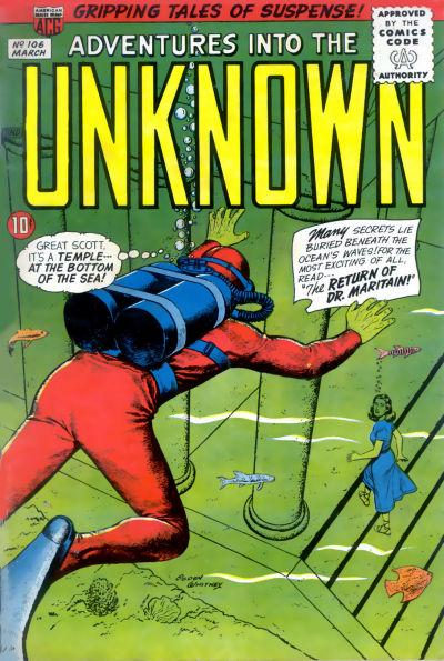 Adventures into the Unknown #106 (1959) Comic Books Adventures into the Unknown