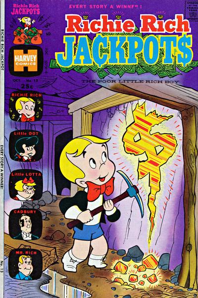 Richie Rich Jackpots #13 (1974) Comic Books Richie Rich Jackpots