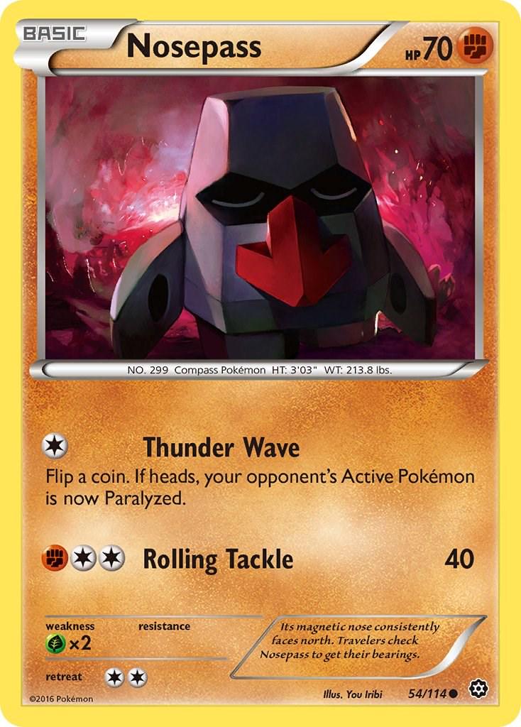 Nosepass #54 Pokemon Steam Siege