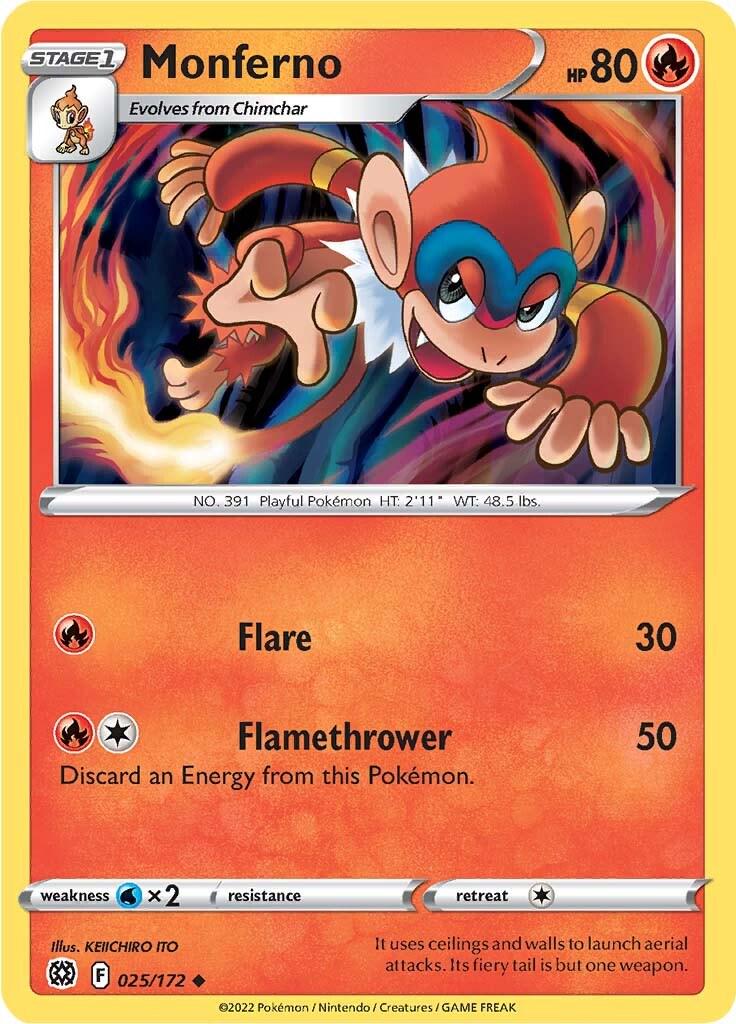 Monferno #25 Pokemon Brilliant Stars