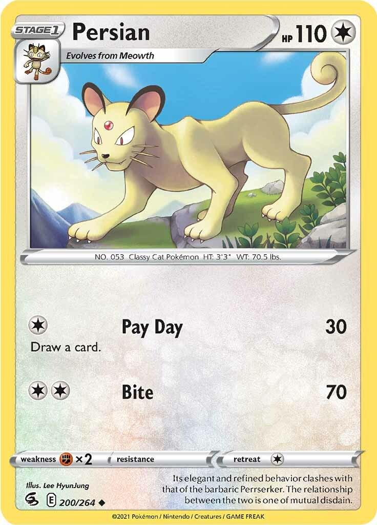 Persian #200 Pokemon Fusion Strike