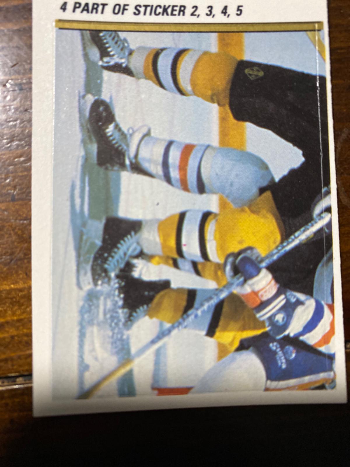 Oilers, Bruins Action #4 Hockey Cards 1988 O-Pee-Chee Sticker