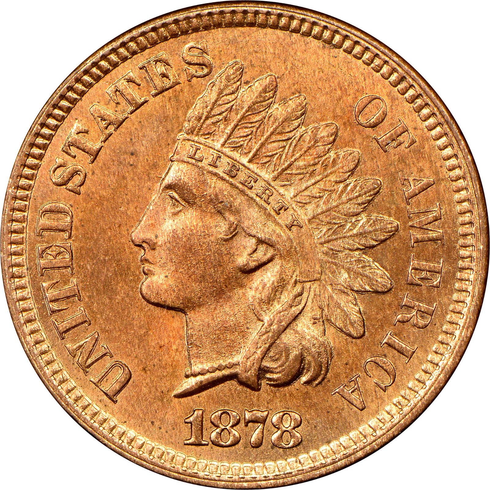 1878 Coins Indian Head Penny