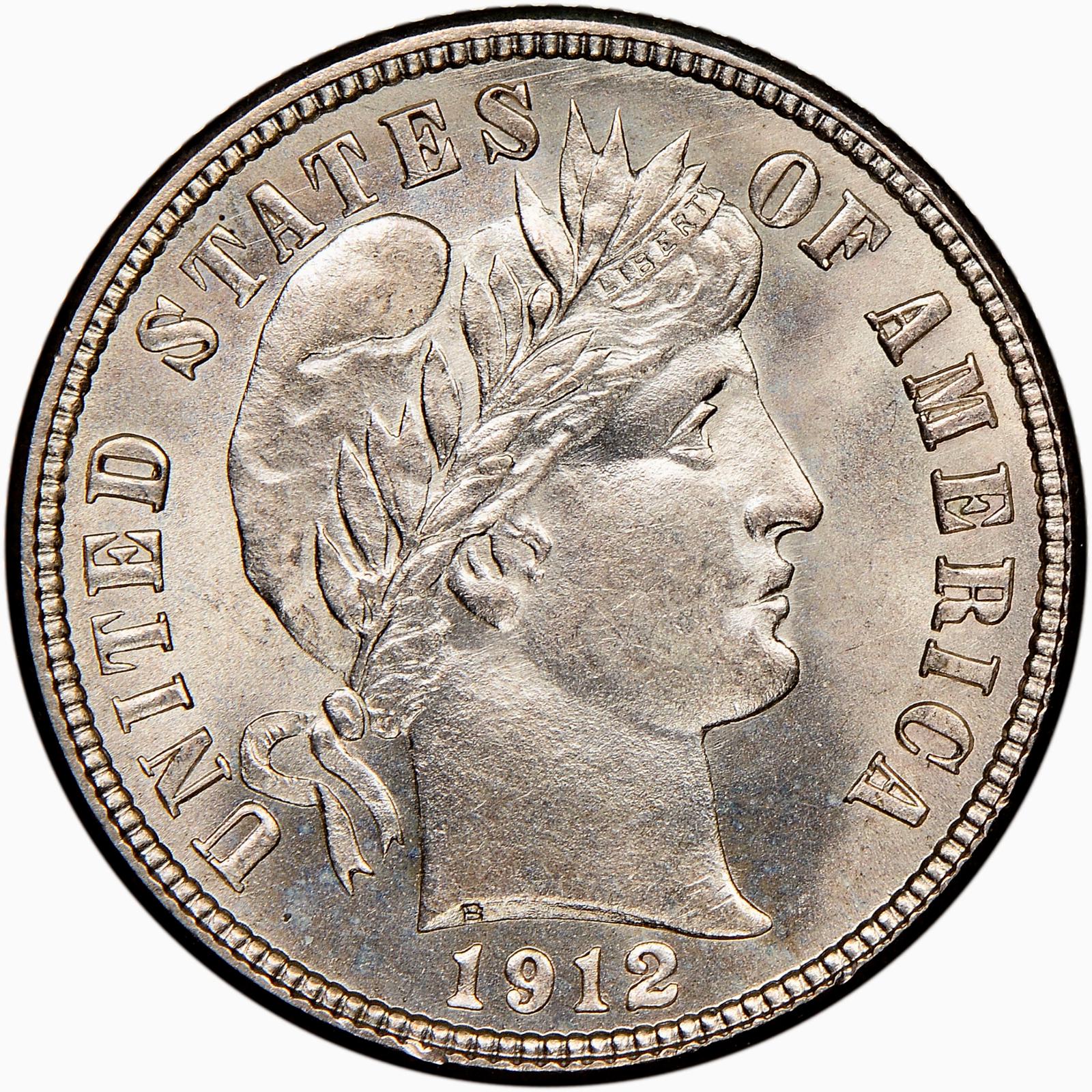1912 S Coins Barber Dime