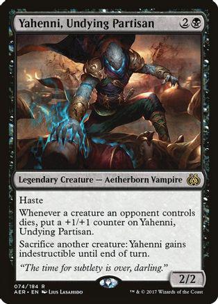 Yahenni Undying Partisan 1x FOIL AER MTG Aether Revolt Rare MINT black Yahenni Undying Partisan 1x FOIL AER MTG Aether Revolt Rare MINT black