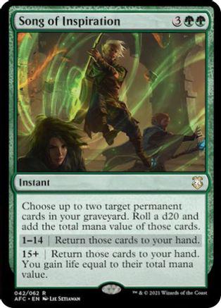 Song of Inspiration Magic Adventures in the Forgotten Realms Commander