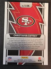 Back | Christian McCaffrey Football Cards 2023 Panini Mosaic Thunder Lane
