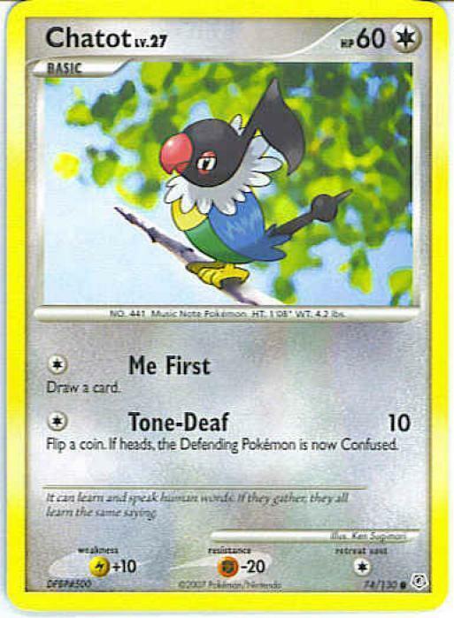 Chatot #74 Pokemon Diamond & Pearl