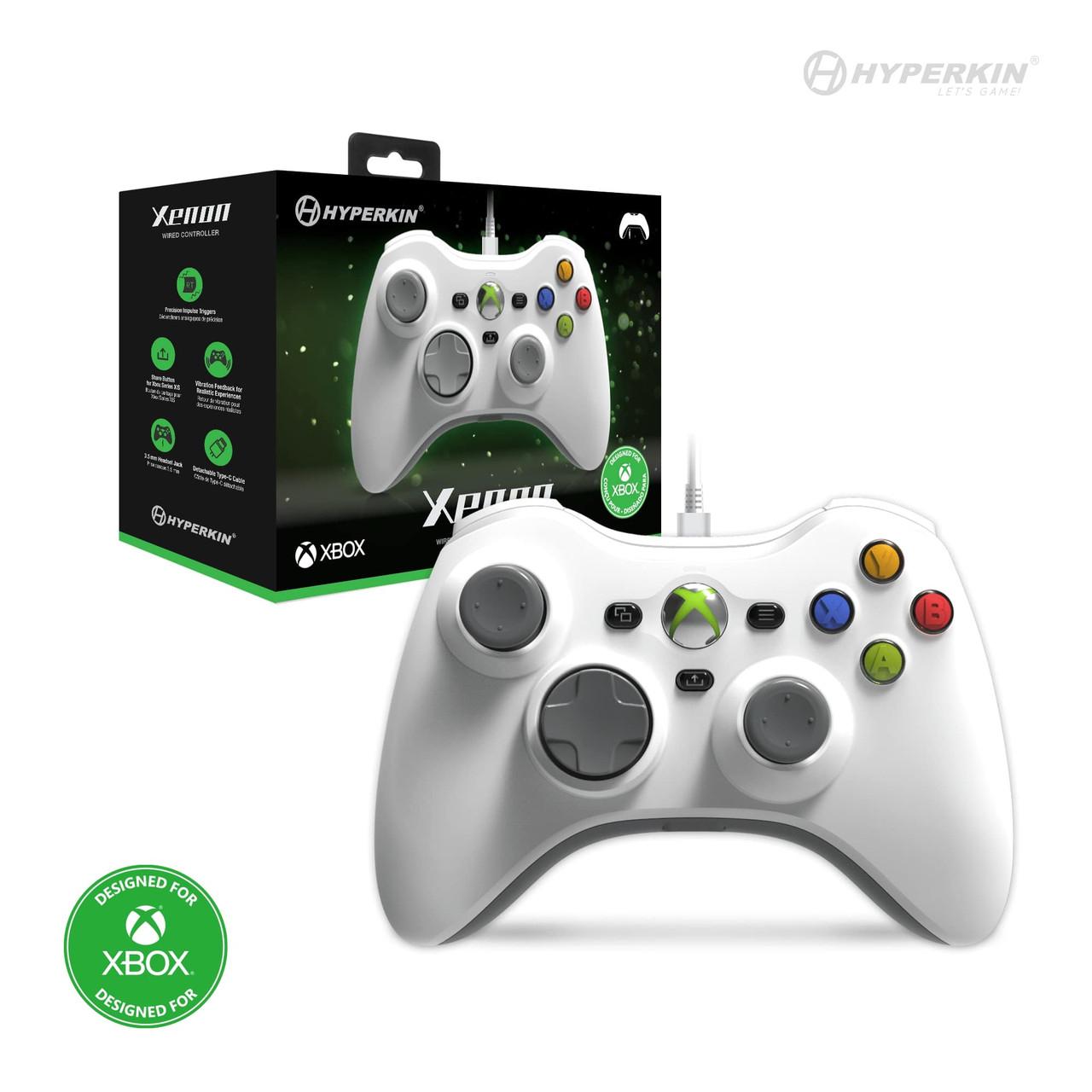 Xenon Wired White Controller Xbox Series X