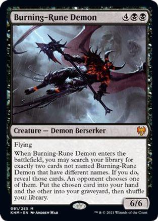 Burning-Rune Demon #81 Magic Kaldheim