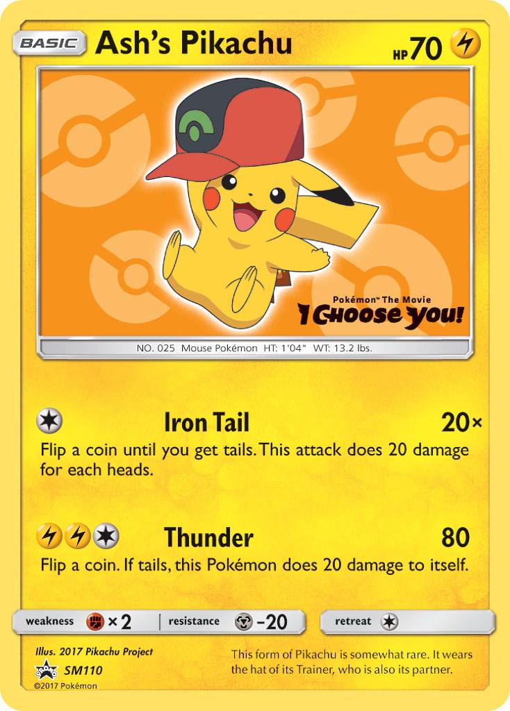 Ash's Pikachu #SM110 Pokemon Promo