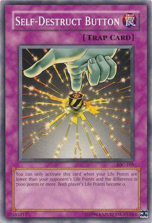 Self-Destruct Button IOC-105 YuGiOh Invasion of Chaos