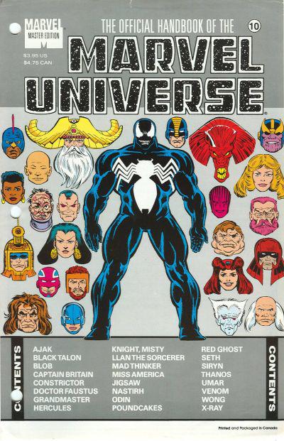 Official Handbook of the Marvel Universe #10 (1991) Comic Books Official Handbook of the Marvel Universe