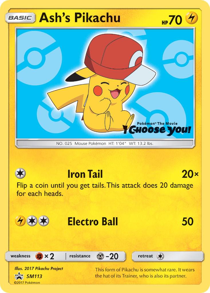 Ash's Pikachu #SM113 Pokemon Promo