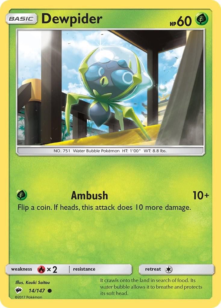 Dewpider #14 Pokemon Burning Shadows