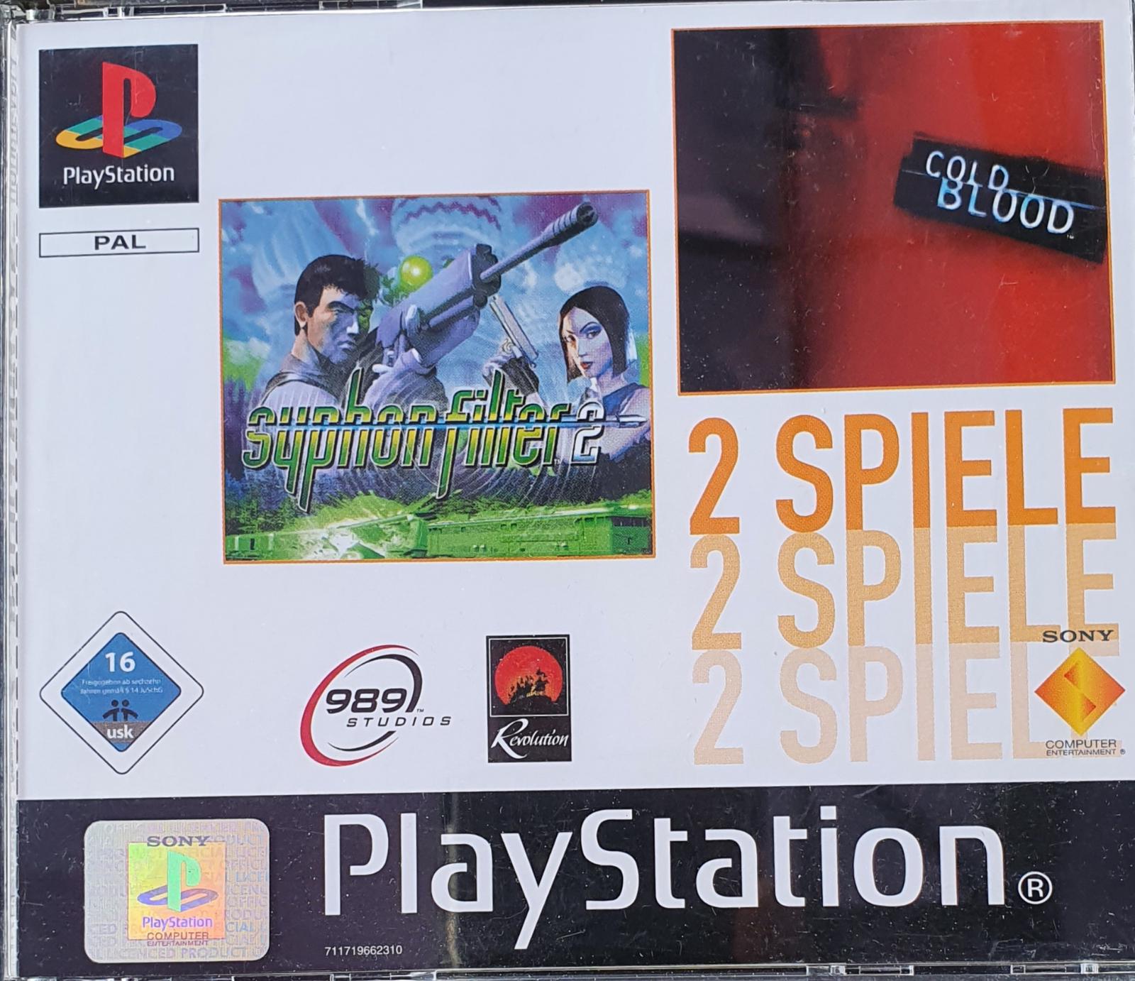 2 Games Syphon Filter 2 + Cold Blood PAL Playstation
