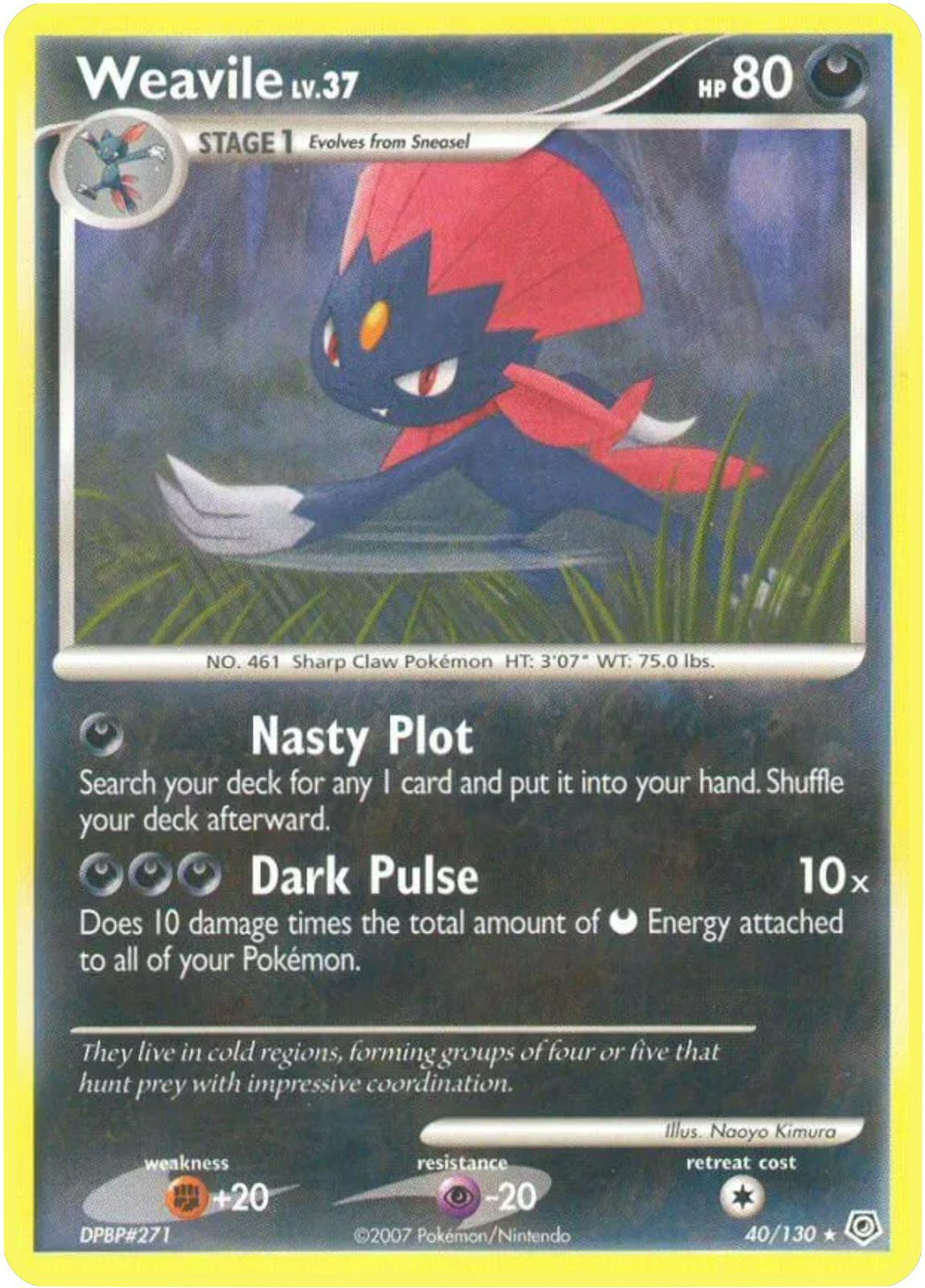 Weavile #40 Pokemon Diamond & Pearl