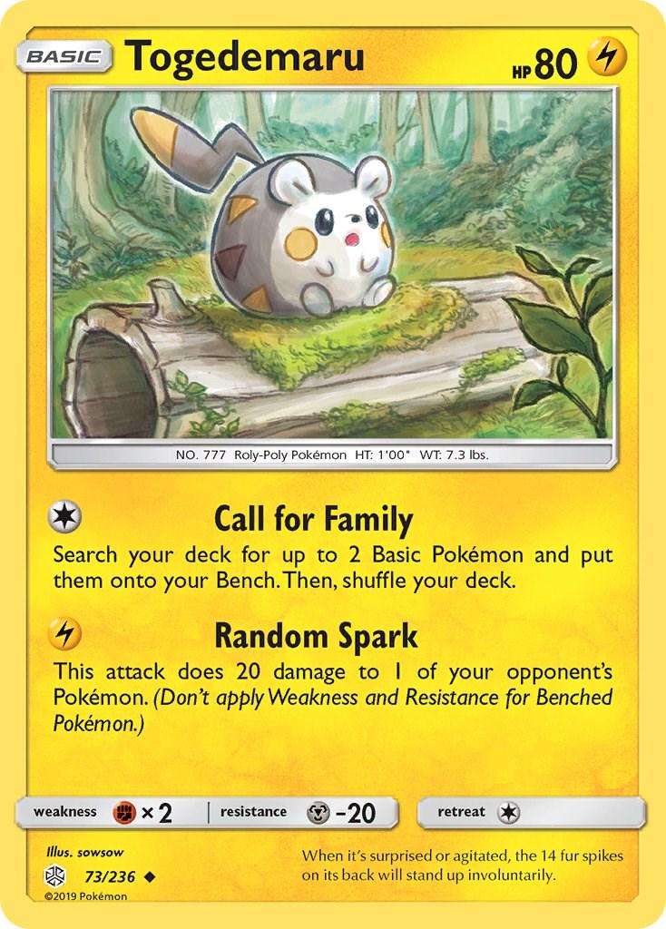 Togedemaru #73 Pokemon Cosmic Eclipse