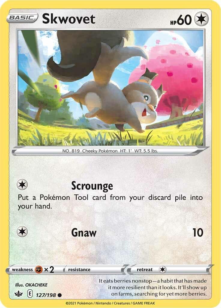 Skwovet #127 Pokemon Chilling Reign