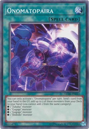 Onomatopaira LED6-EN043 YuGiOh Legendary Duelists: Magical Hero
