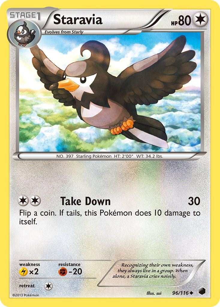 Staravia #96 Pokemon Plasma Freeze