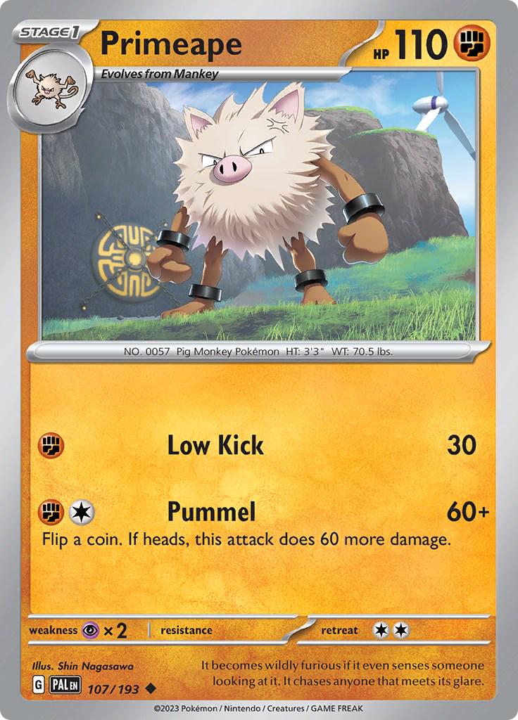Primeape #107 Pokemon Paldea Evolved